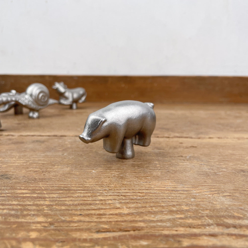 Boutons de cocotte animaux en fonte d'inox