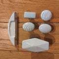 Celadon porcelain door and cupboard knobs