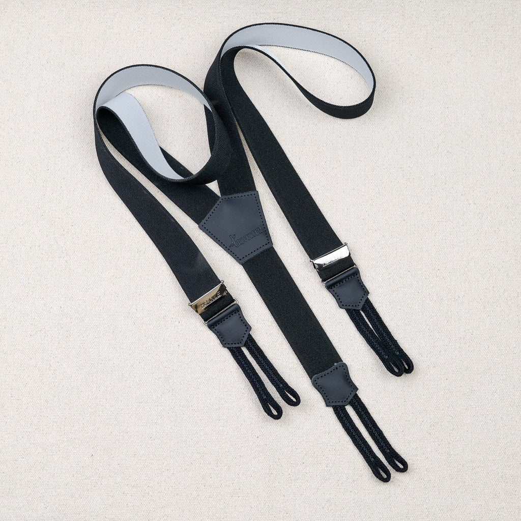 Black braided suspenders