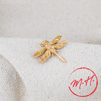 Gold dragonfly brooch