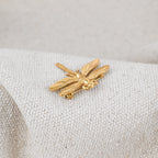 Gold dragonfly brooch