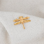 Gold dragonfly brooch