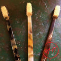 Tortoiseshell-style bristle toothbrush