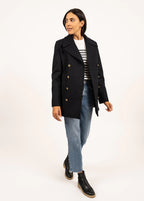 Women's Voilure wool pea jacket