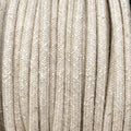 Round white and linen mix lighting cable