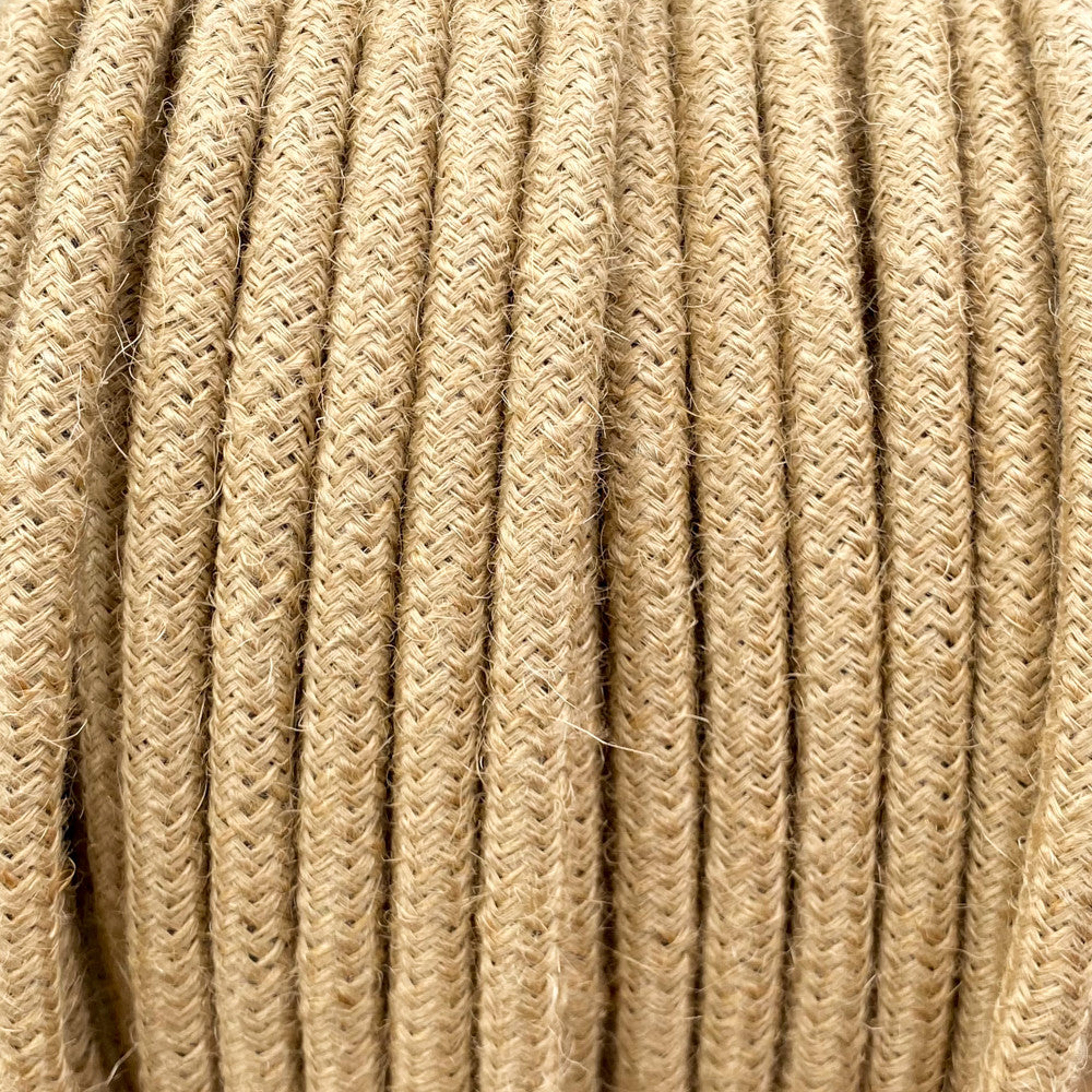 Round jute lighting cable