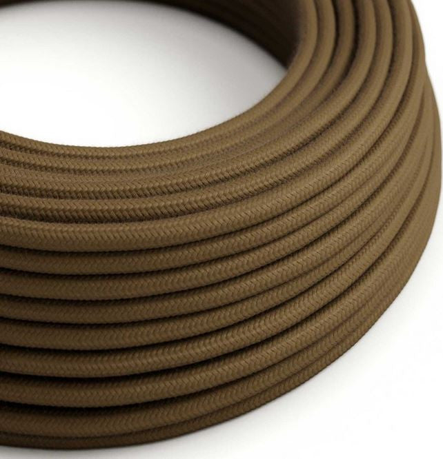 Round lighting cable Espresso brown
