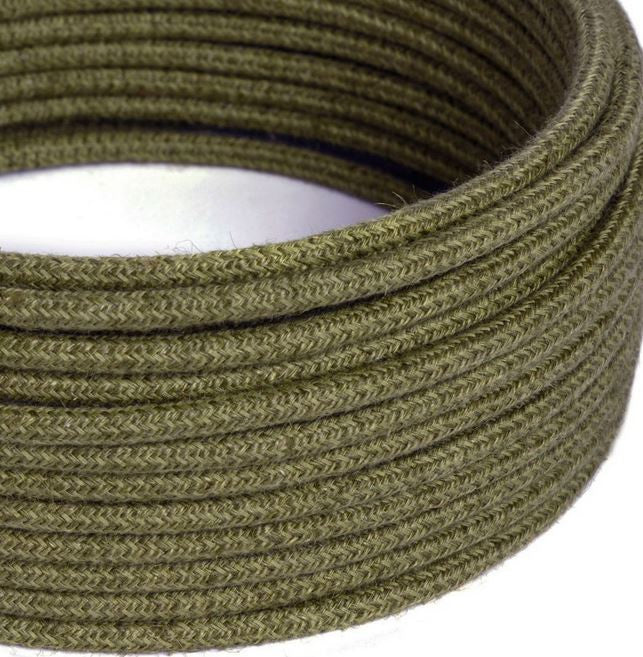 Jute brown round lighting cable
