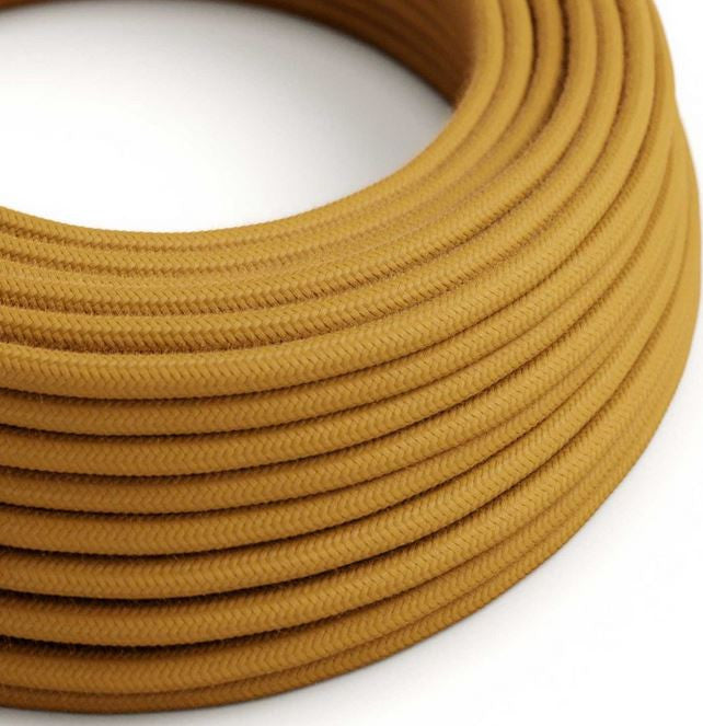 Golden Honey Round Light Fixture Cable