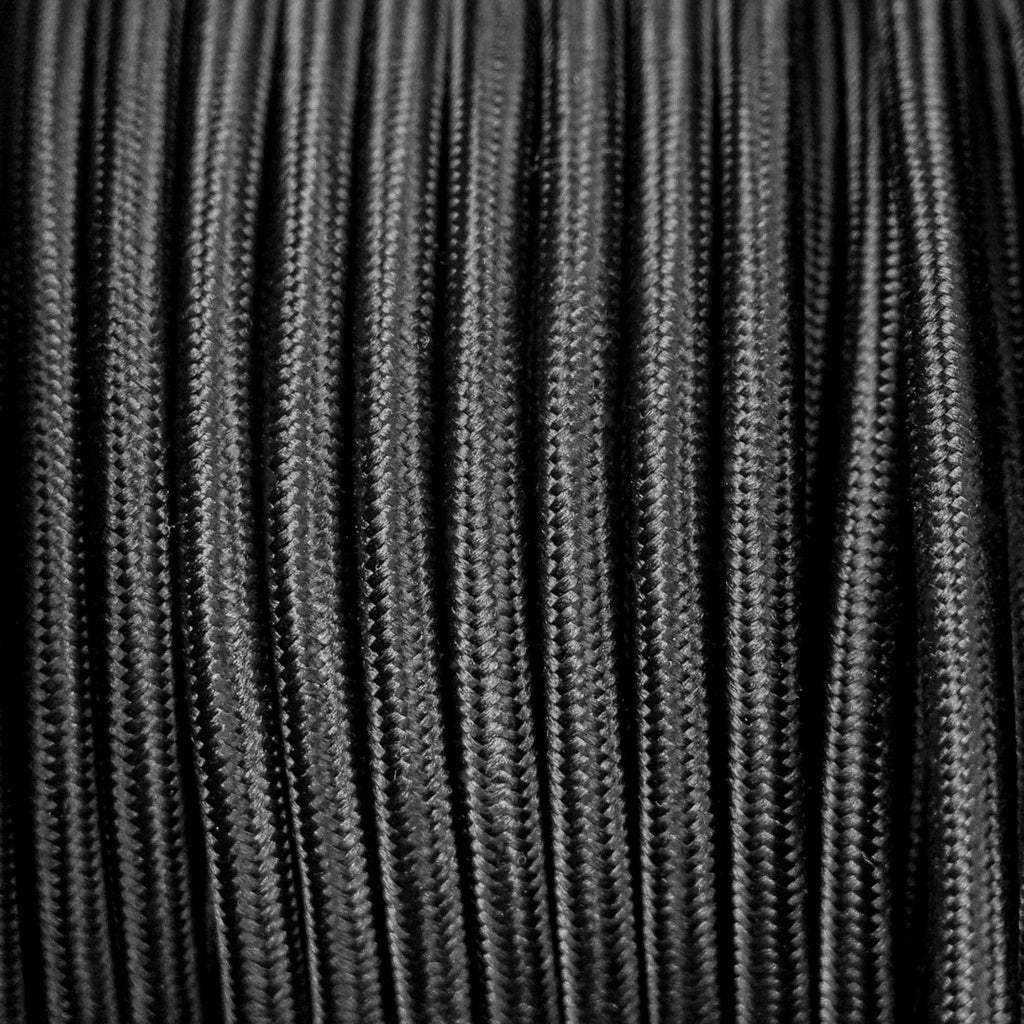 Round lighting cable Black Charcoal