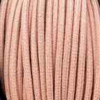 Câble luminaire rond vieux rose et beige