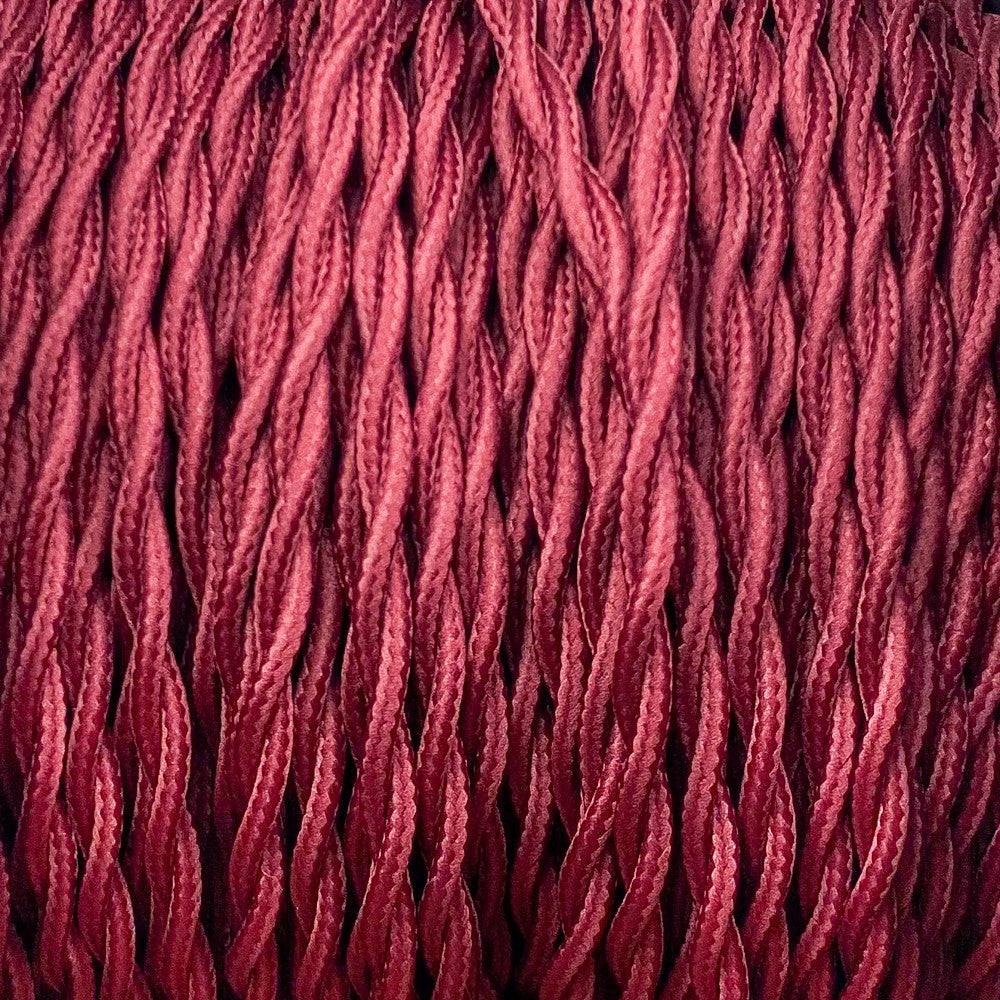 Câble luminaire torsadé bordeaux