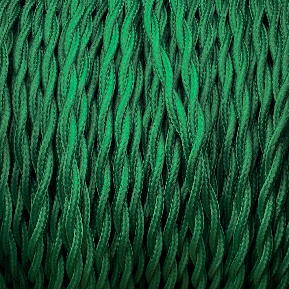 Câble luminaire torsadé vert forêt