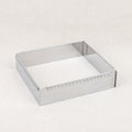 Extendable square stainless steel cooking frame De Buyer