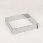 Extendable square stainless steel cooking frame De Buyer
