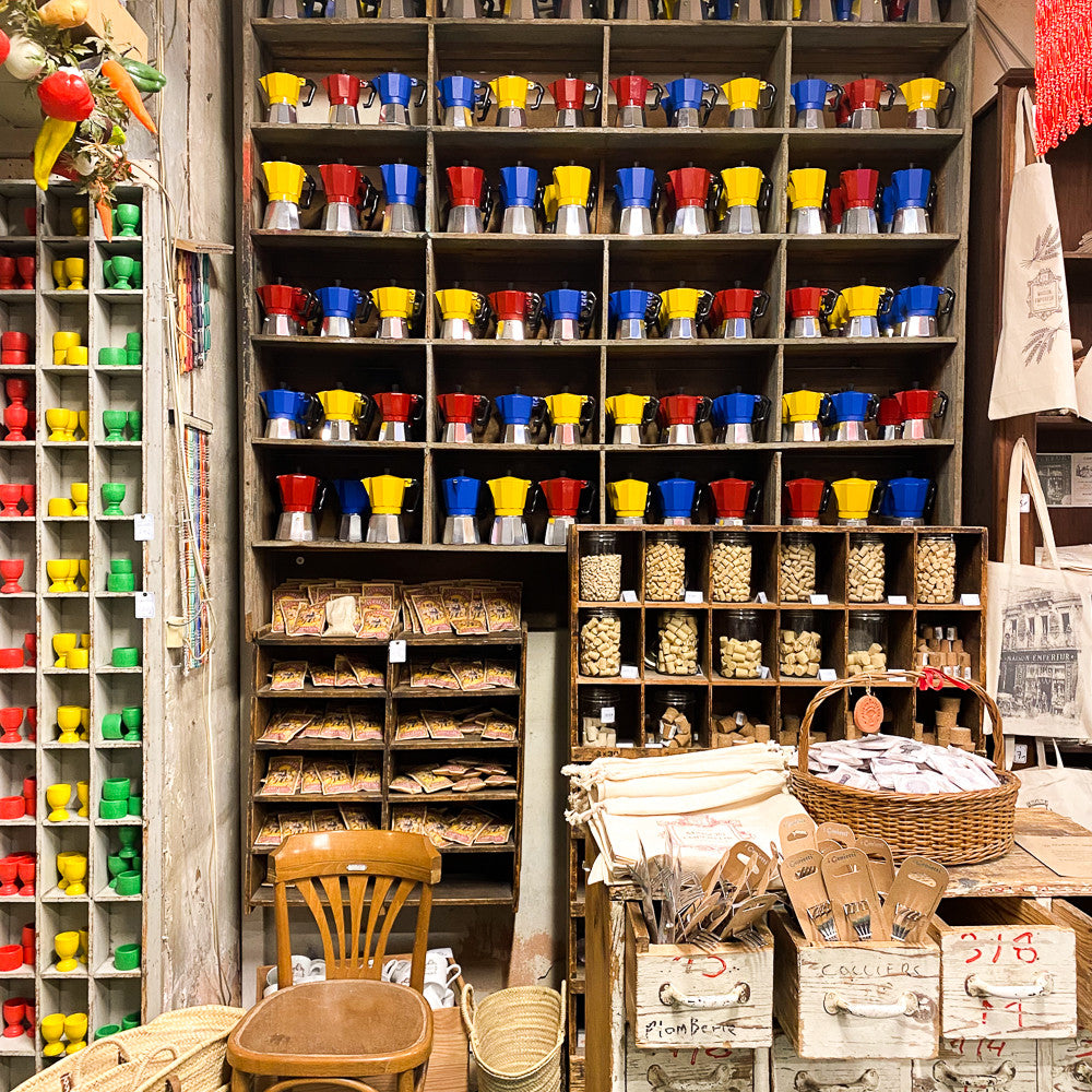 Colorful Italian coffee maker