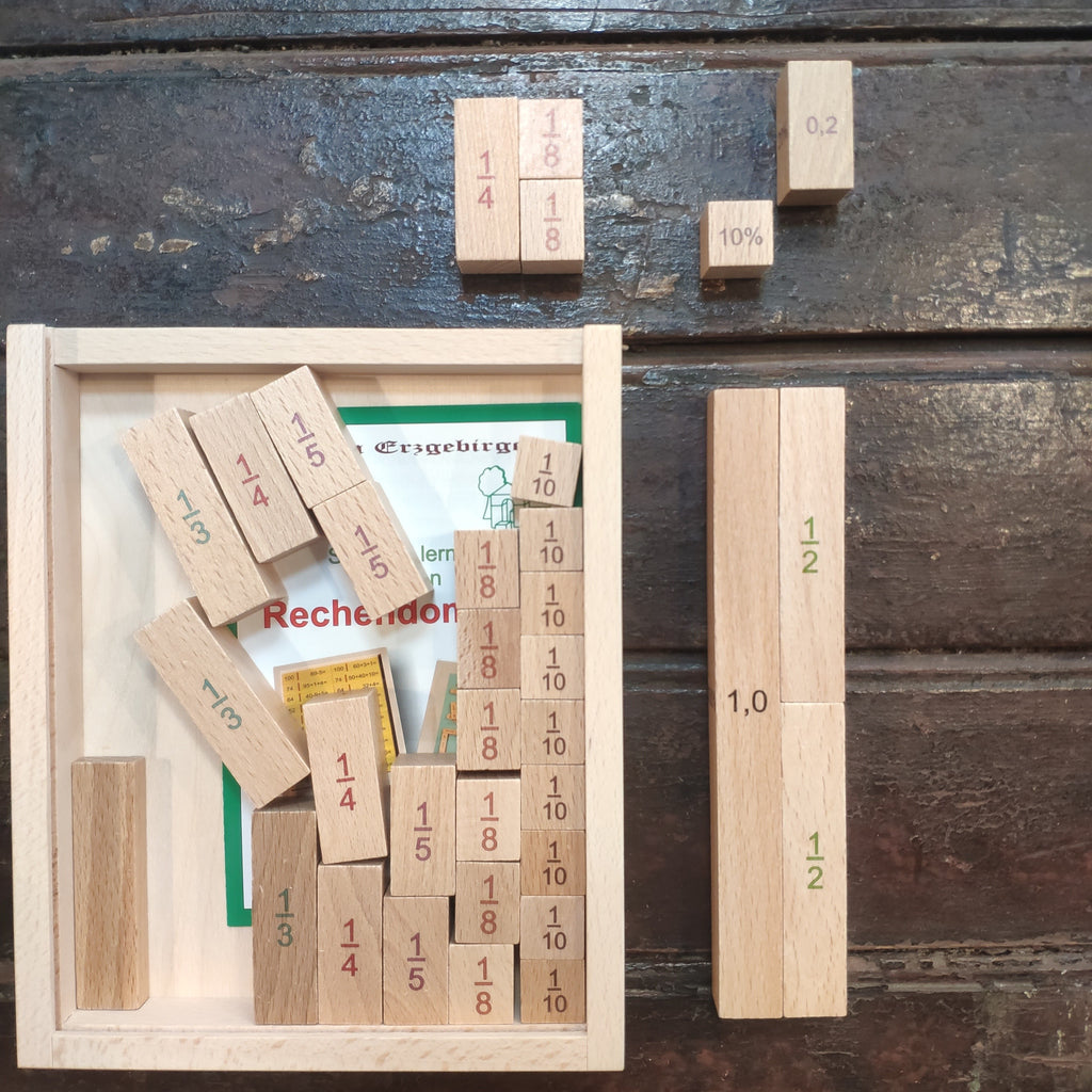 Calculatrice fractionnaire en bois