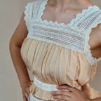 Beige lace camisole