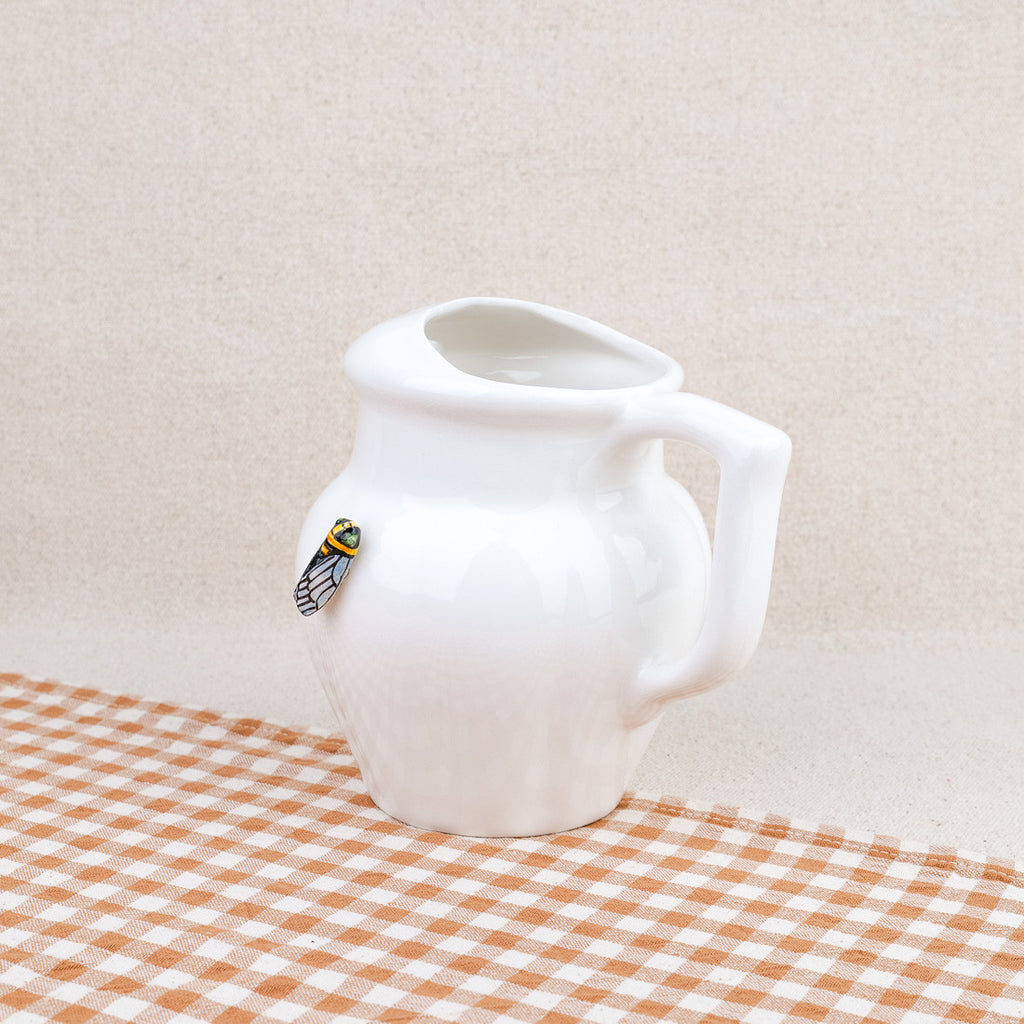 Carafe cigale blanche