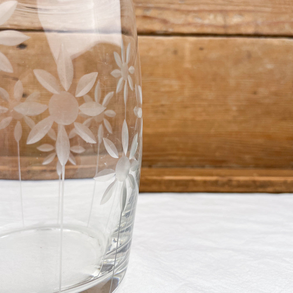 chased glass carafe