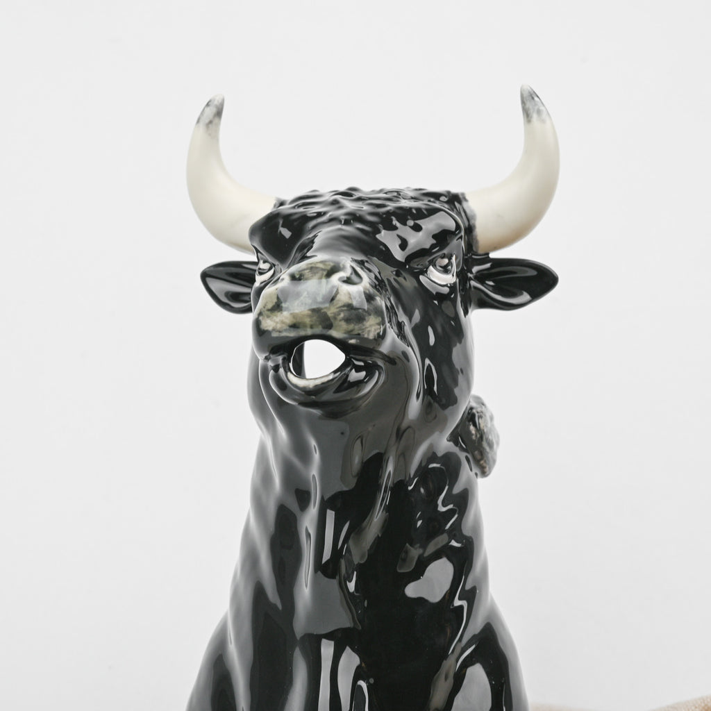 Bordallo Pinheiro bull decanter