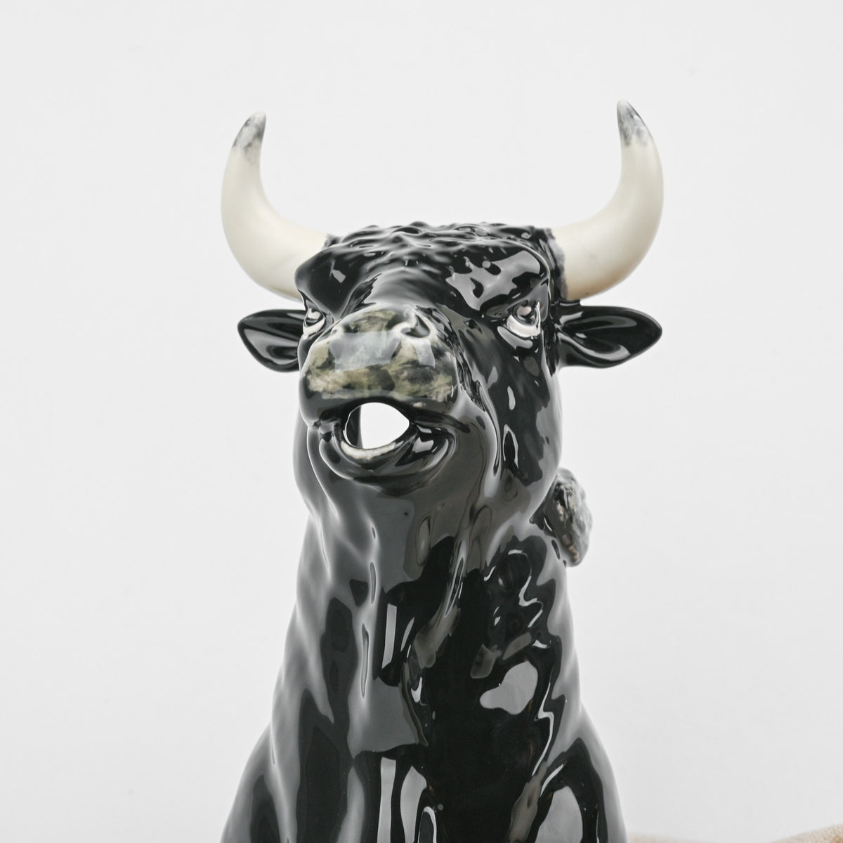 Bordallo Pinheiro bull decanter