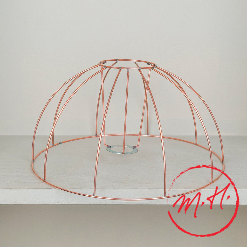 Dome lampshade frame