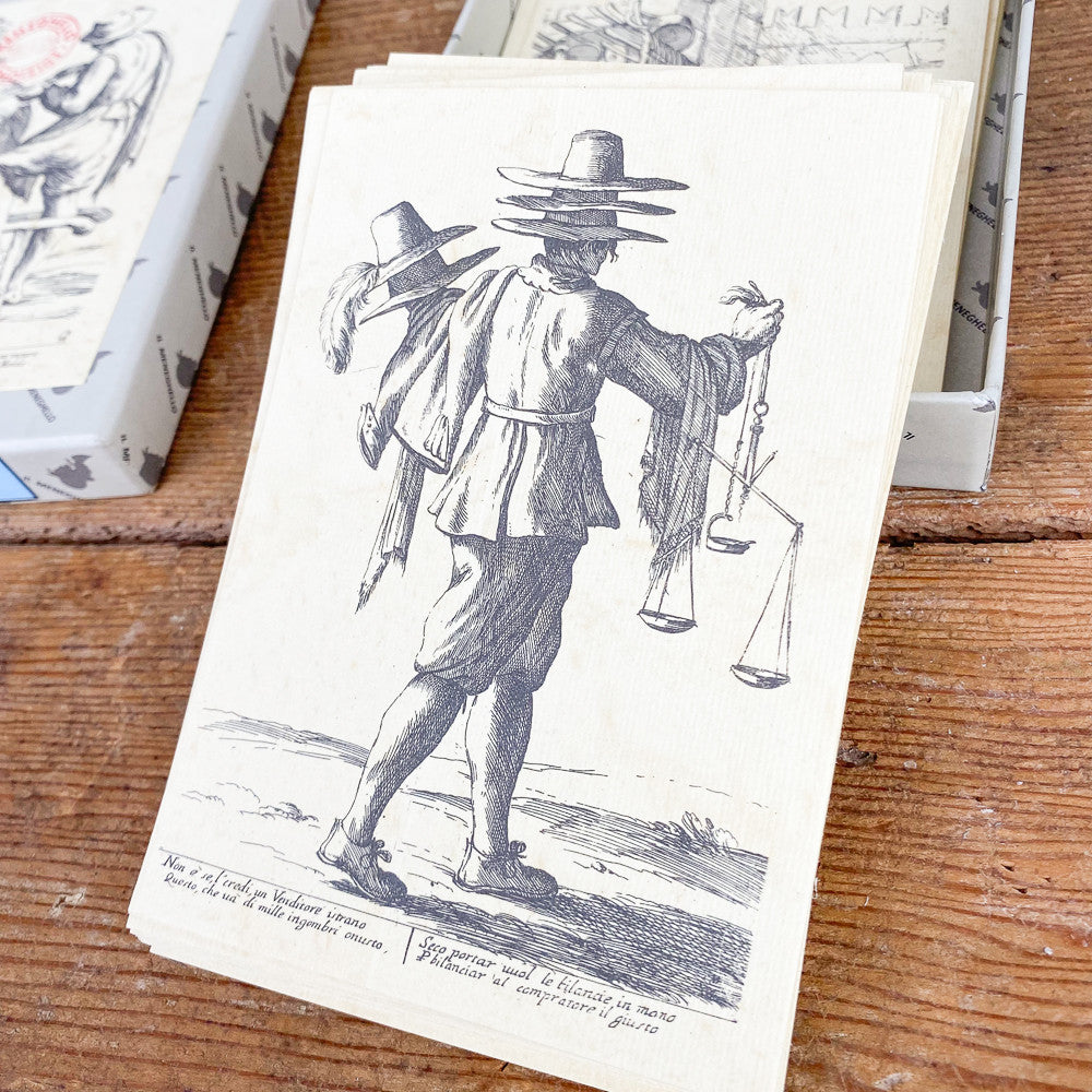 Cartes des métiers de rue d'autrefois