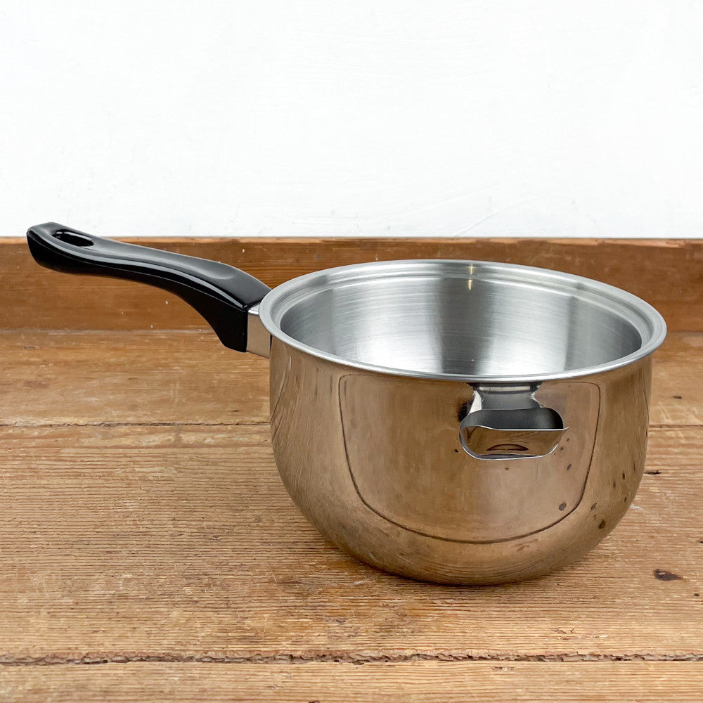 Stainless steel bain-marie saucepan for all hobs including induction