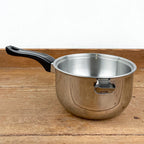 Stainless steel bain-marie saucepan for all hobs including induction