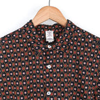 Chemise provençale motif treille noir