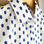 Chemisier femme provençal mosca blanc et bleu