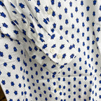 Chemisier femme provençal mosca blanc et bleu
