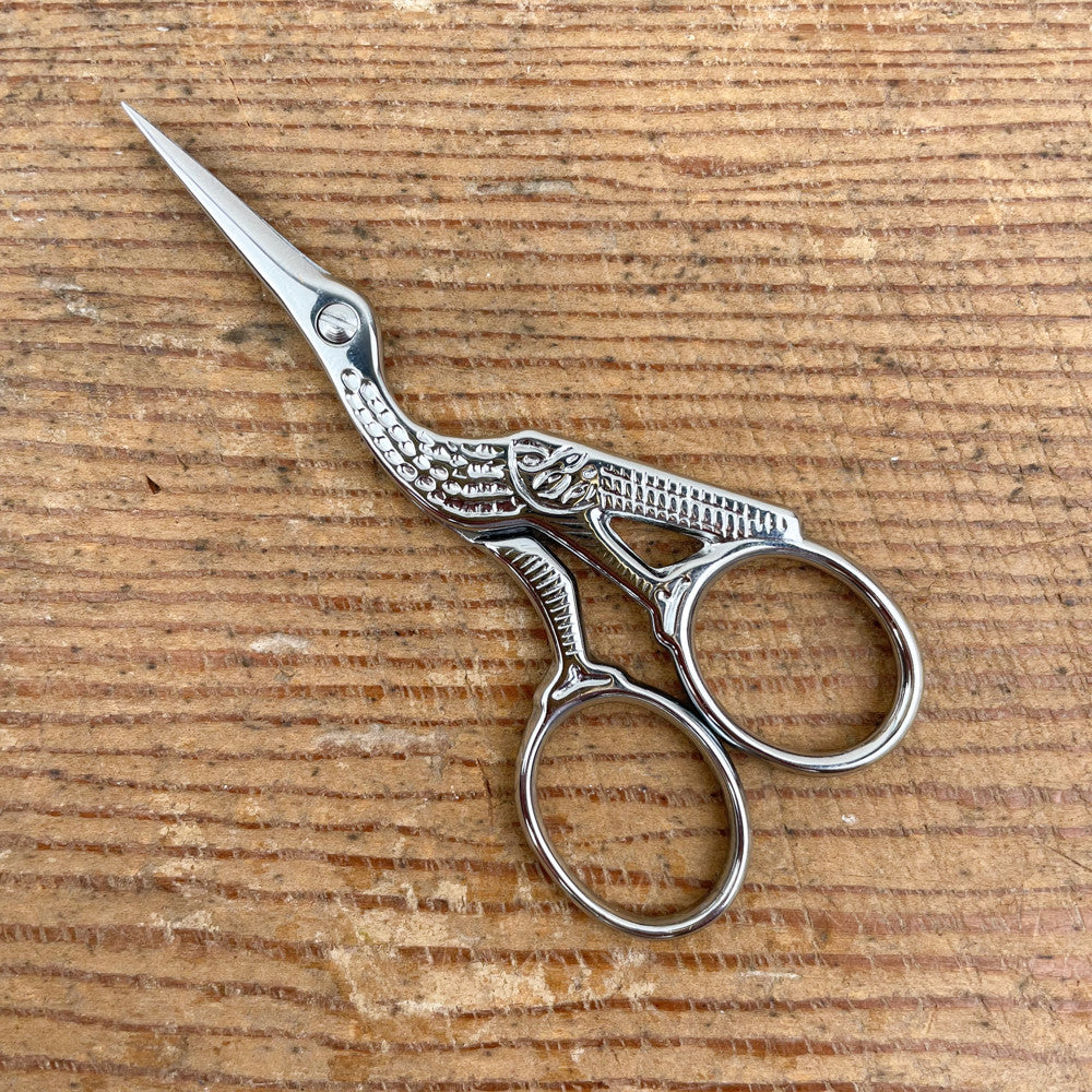 Stork embroidery scissors