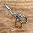 Stork embroidery scissors