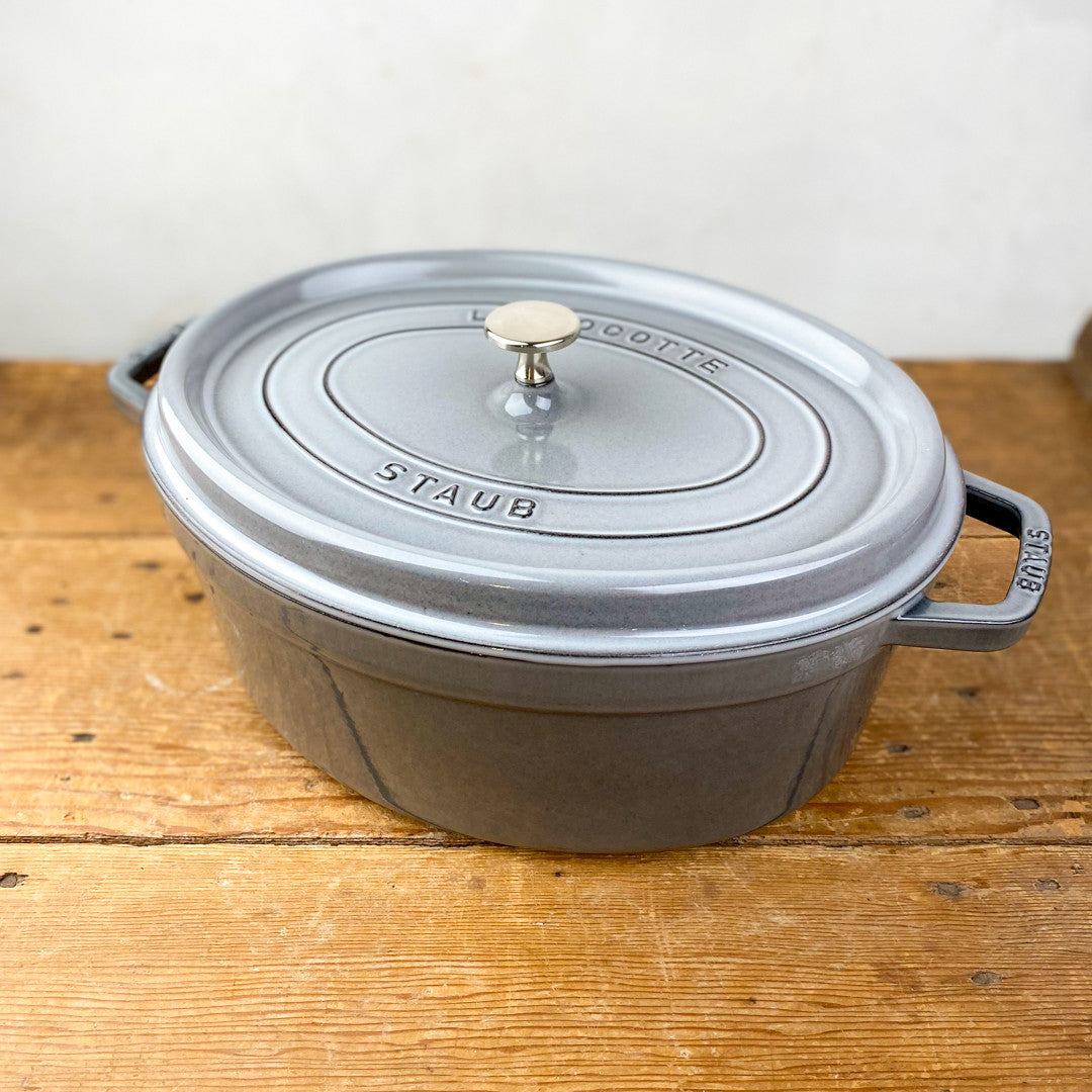 Cocotte en fonte ovale gris graphite