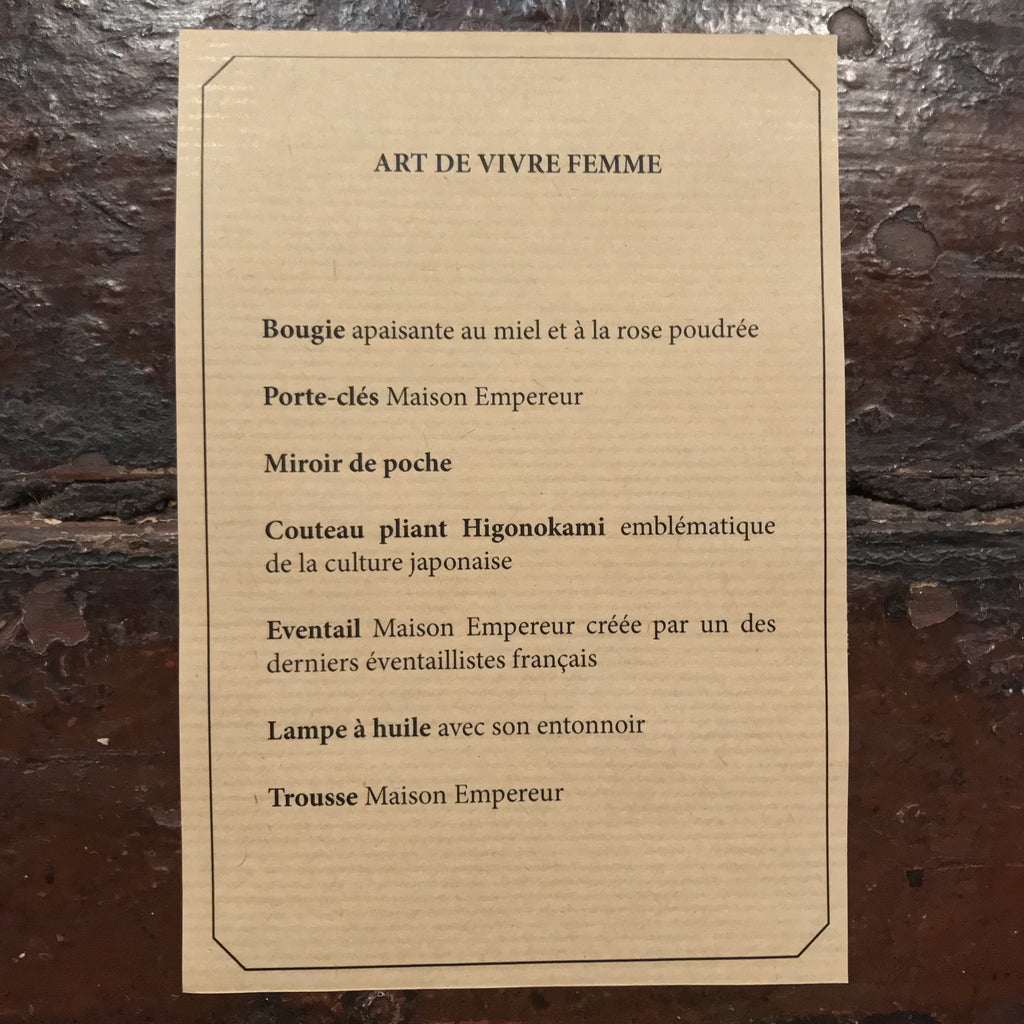 Coffret Art de vivre Femme