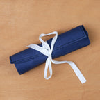 Rouleau bleu fermé et noué couteaux sculpture bois japonais Blue Paper acier carbone forgé Miki, set 6 pièces