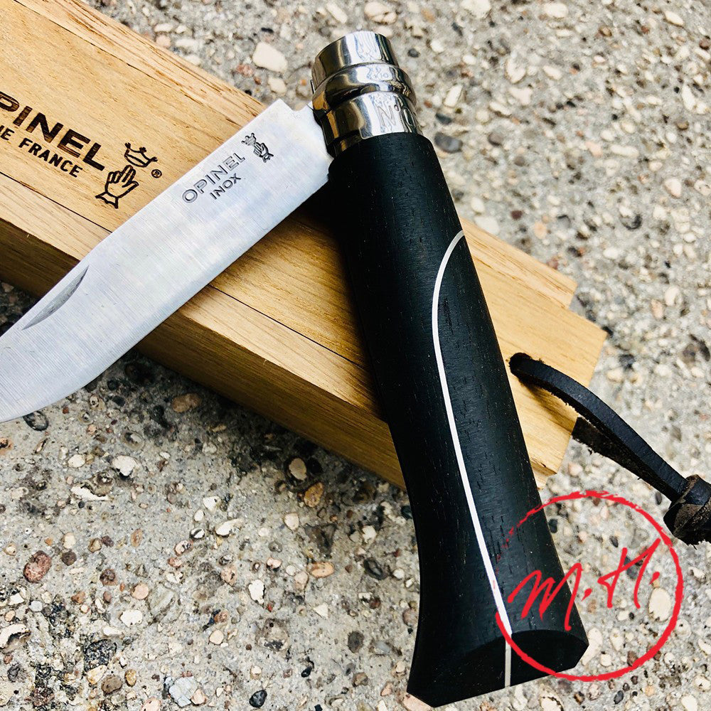 coffret Opinel n°8 ébène mat huilé