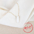 White earthenware cicada necklace