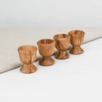Coquetier en bois d'olivier