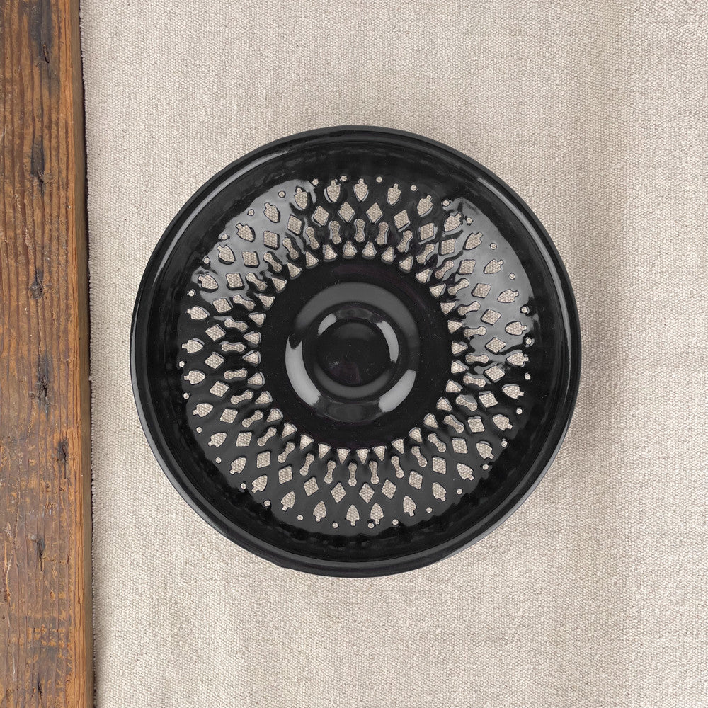 Black enamel fruit basket