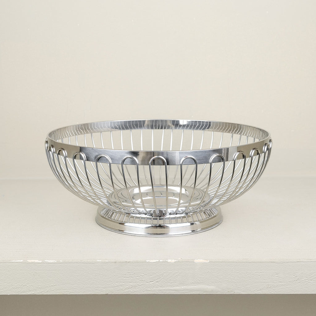 Chrome-plated bread basket