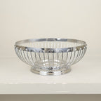 Chrome-plated bread basket