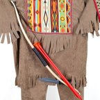 Indian boy costume with bow, feather headdress and knife