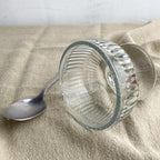 Coupe à glace en verre côtelé