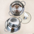 Single-tier stainless steel couscoussier
