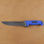 Couteau de triperie Fischer-Bargoin Swe-steel inox lame suédoise manche bleu polypropylène fabrication française garantie à vie