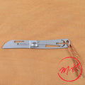 Stainless steel sailor's pocket knife, London Liner Lock folder made in France, with anchor cut-out in the handle