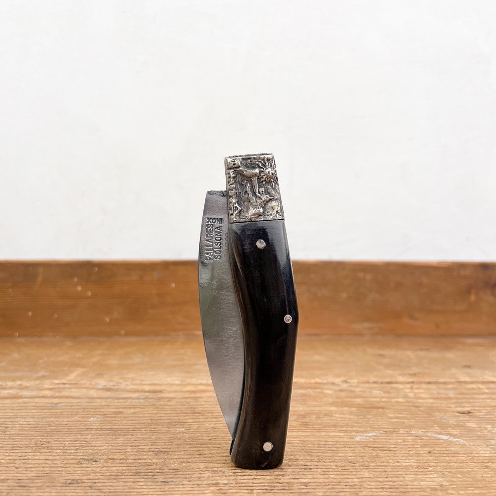 Pallares folding knife buffalo horn and silver